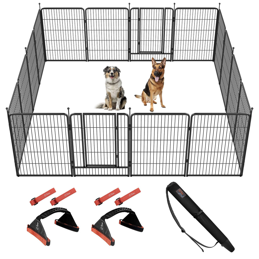 FXW Instant Dog Playpen with RV Step Grid for RV Camping, 40"H, 32 Panels