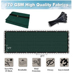 UPGRADE 8'X255'Customized Privacy Fence Cover – UV Resistant HDPE Mesh for Dog Kennels, Job Sites, Commercial Fence, Backyard Dark Green