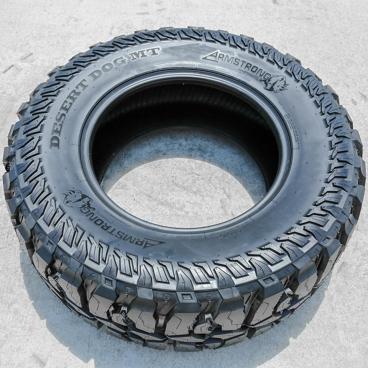Set of 2 (TWO) Armstrong Desert Dog MT M/T Mud Off-Road Light Truck Radial Tires-33X12.50R20LT 33X12.50X20 33X12.50-20 119Q Load Range F LRF 12-Ply BSW Black Side Wall