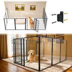 FXW AuraSpace Pro Acrylic & Wire Dog Playpen with Divider, 32"H, 12 Panels