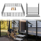 FXW Instant Dog Playpen with RV Step Grid for RV Camping, 40"H, 32 Panels