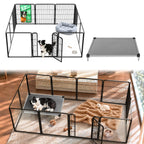 FXW AuraSpace Pro Acrylic & Wire Dog Playpen with Divider, 32"H, 12 Panels
