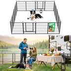 FXW Instant Dog Playpen with RV Step Grid for RV Camping, 40"H, 32 Panels