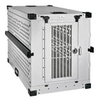 K9 Kennel Boss - Heavy Duty Fully Collapsible Powder-Coated Aluminum Dog Crate - Medium (Gray)