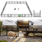 FXW Instant Dog Playpen with RV Step Grid for RV Camping, 40"H, 32 Panels