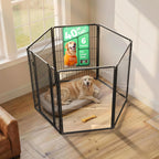 FXW AuraSpace Pro Acrylic & Wire Dog Playpen with Divider, 32"H, 12 Panels