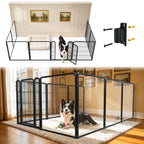 FXW AuraSpace Pro Acrylic & Wire Dog Playpen with Divider, 32"H, 12 Panels
