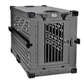 K9 Kennel Boss - Heavy Duty Fully Collapsible Powder-Coated Aluminum Dog Crate - Medium (Gray)