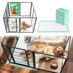 FXW AuraSpace Pro Acrylic & Wire Dog Playpen with Divider, 32"H, 12 Panels