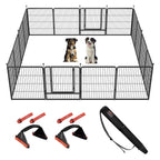 FXW Instant Dog Playpen with RV Step Grid for RV Camping, 40"H, 32 Panels