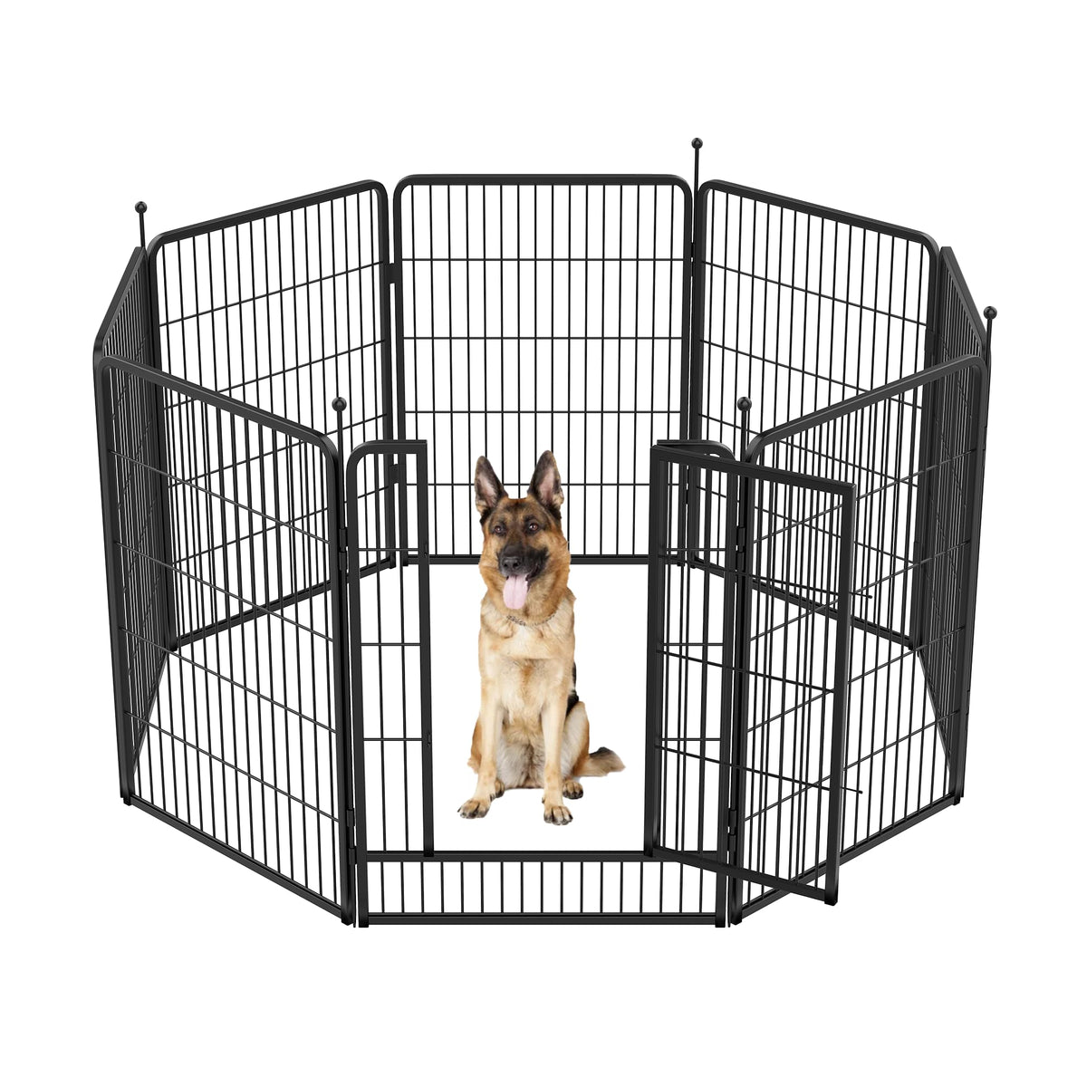 FXW Instant Dog Playpen with RV Step Grid for RV Camping, 40"H, 32 Panels