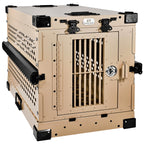K9 Kennel Boss - Heavy Duty Fully Collapsible Powder-Coated Aluminum Dog Crate - Medium (Gray)
