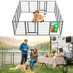 FXW Instant Dog Playpen with RV Step Grid for RV Camping, 40"H, 32 Panels
