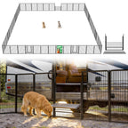 FXW Instant Dog Playpen with RV Step Grid for RV Camping, 40"H, 32 Panels