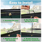 UPGRADE 8'X255'Customized Privacy Fence Cover – UV Resistant HDPE Mesh for Dog Kennels, Job Sites, Commercial Fence, Backyard Dark Green