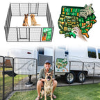 FXW Instant Dog Playpen with RV Step Grid for RV Camping, 40"H, 32 Panels