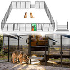 FXW Instant Dog Playpen with RV Step Grid for RV Camping, 40"H, 32 Panels