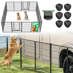 FXW Instant Dog Playpen with RV Step Grid for RV Camping, 40"H, 32 Panels