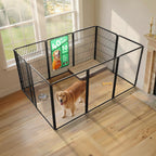 FXW AuraSpace Pro Acrylic & Wire Dog Playpen with Divider, 32"H, 12 Panels