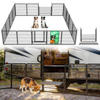 FXW Instant Dog Playpen with RV Step Grid for RV Camping, 40"H, 32 Panels