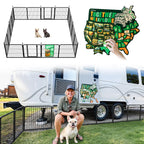 FXW Instant Dog Playpen with RV Step Grid for RV Camping, 40"H, 32 Panels
