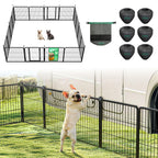 FXW Instant Dog Playpen with RV Step Grid for RV Camping, 40"H, 32 Panels