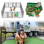 FXW Instant Dog Playpen with RV Step Grid for RV Camping, 40"H, 32 Panels