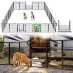 FXW Instant Dog Playpen with RV Step Grid for RV Camping, 40"H, 32 Panels