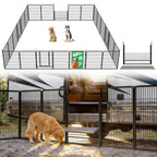 FXW Instant Dog Playpen with RV Step Grid for RV Camping, 40"H, 32 Panels