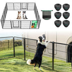 FXW Instant Dog Playpen with RV Step Grid for RV Camping, 40"H, 32 Panels